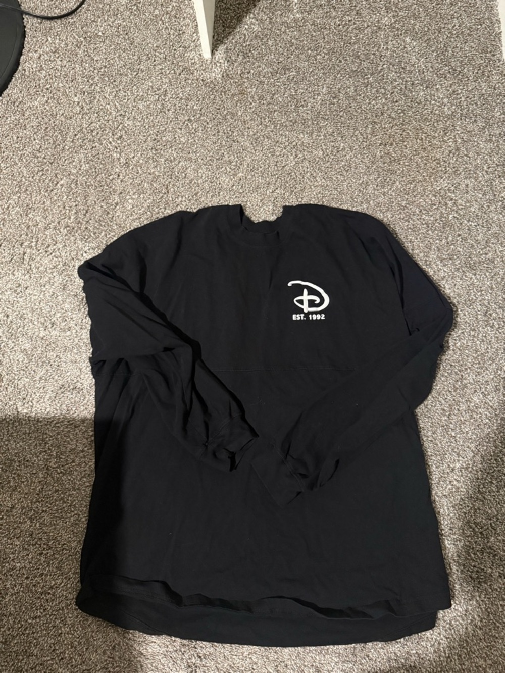 Disney Black Long-Sleeve Logo Tee